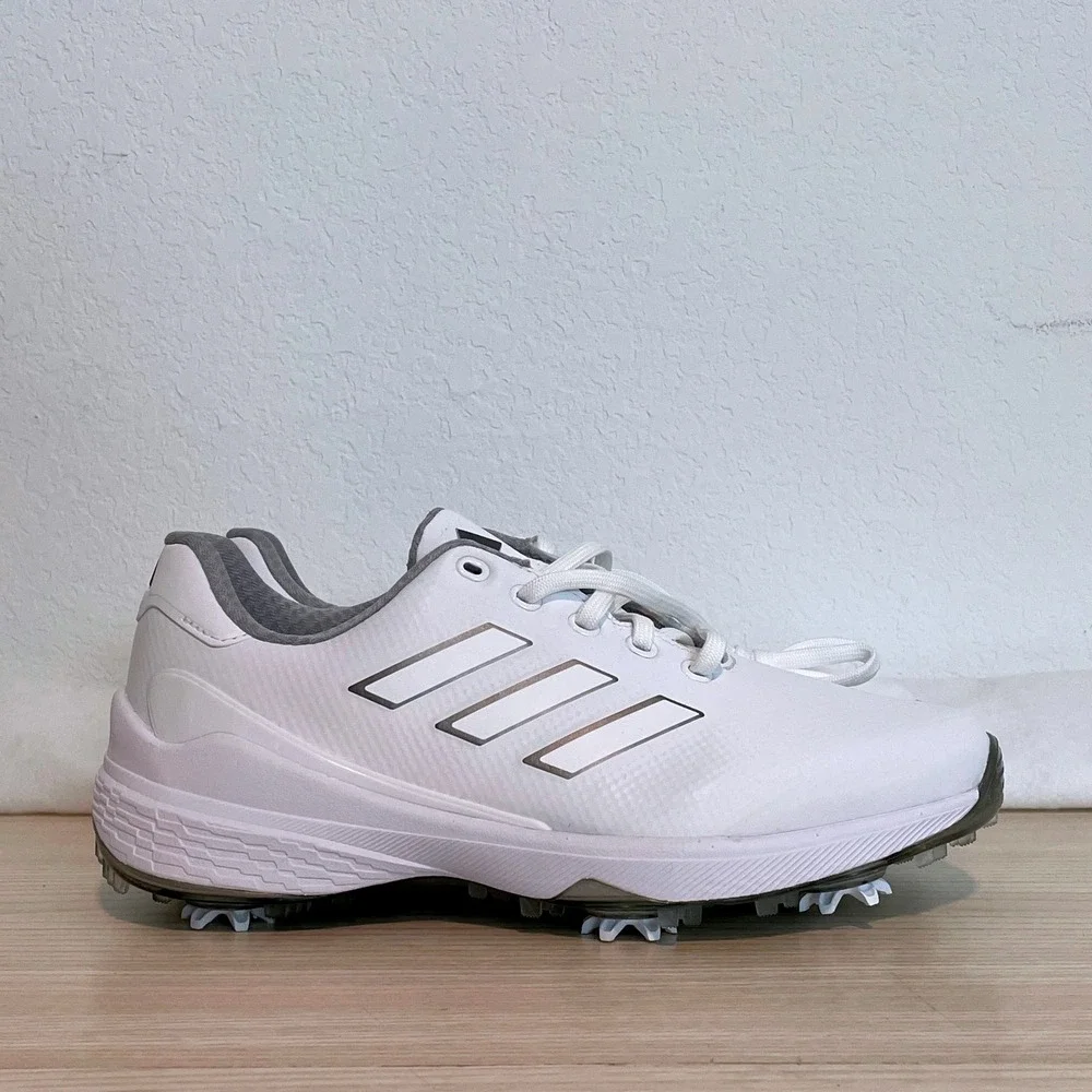 NWT Men's White Golf Shoes with Gray Trim